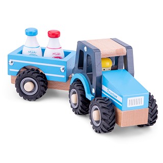 Tractor with trailer - milk bottles